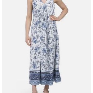 Lucky Brand Maxi Sundress.  Blue and white  size XS